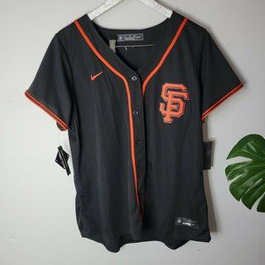 Nike San Francisco Giants Jersey Button Front Authentic Black Mutli Wmns XXL